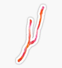 Watercolor Keuka Lake - Orange and pink Sticker