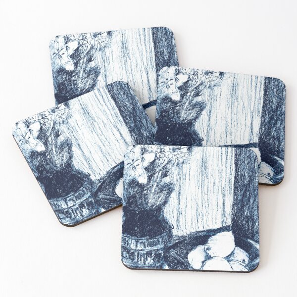 Item preview, Flowers and Lemons in Blue designed and sold by Anne Huth.