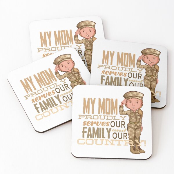 Item preview, My Mom Proudly Serves...! (on White) designed and sold by PawsitiveMum.