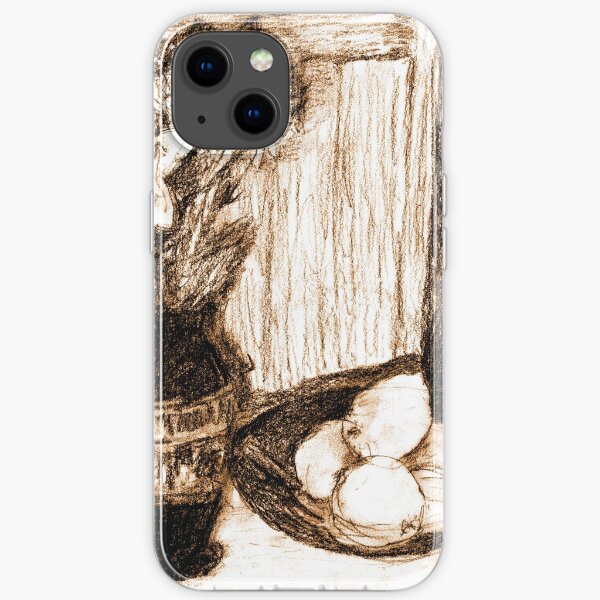 Flowers and Lemons in Sepia iPhone Soft Case