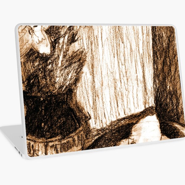 Flowers and Lemons in Sepia Laptop Skin