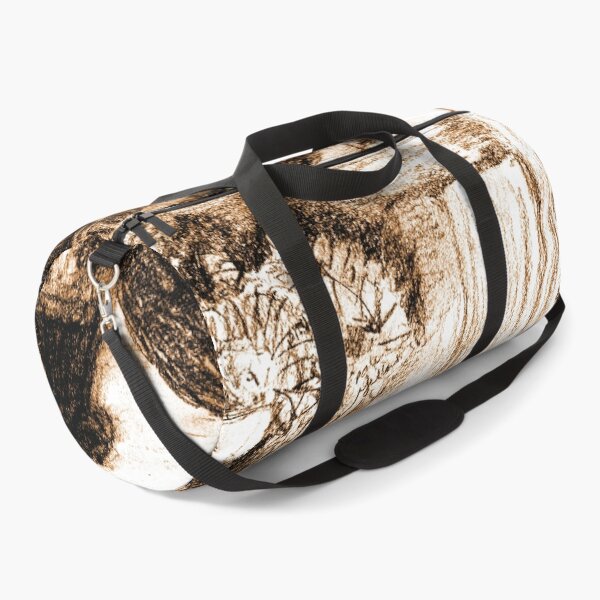 Flowers and Lemons in Sepia Duffle Bag