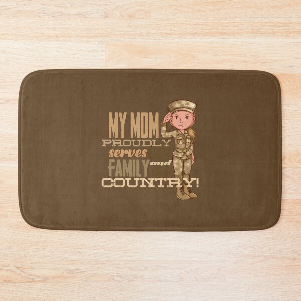 Item preview, My Mom Proudly Serves...! (on Khaki Brown) designed and sold by PawsitiveMum.