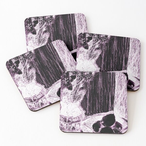 Item preview, Flowers and Lemons in Pink and White on Black designed and sold by Anne Huth.