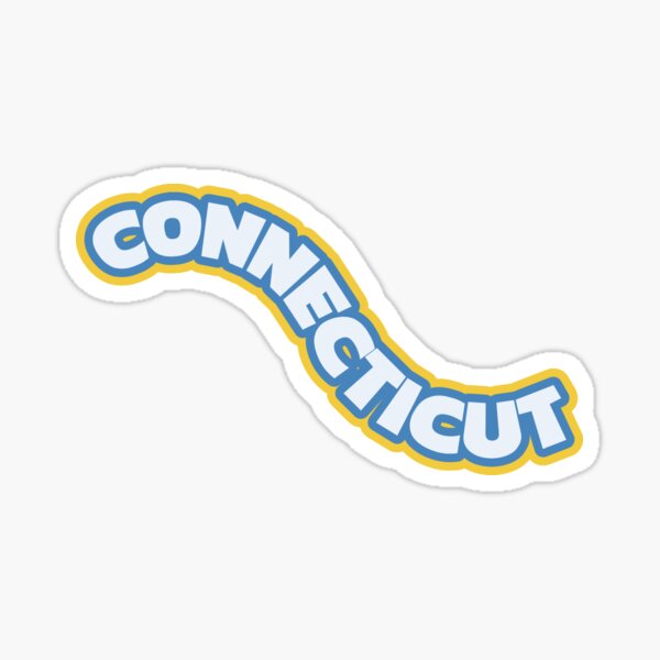 State Of Connecticut- Blue, Yellow Sticker