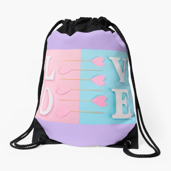 The shape of love Drawstring Bag