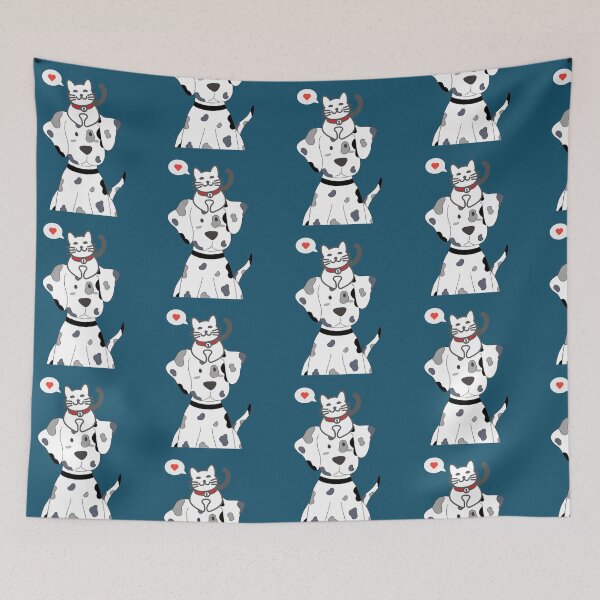 Item preview, Cat vs Dog, Cat boss, Dog Cat team, Happy cat dog family. Sweet home with Cat and Dog designed and sold by koonam.