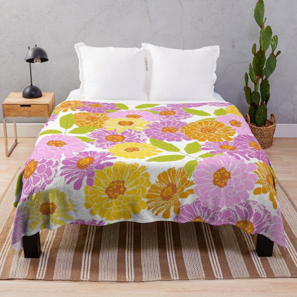 Item preview, Retro Zinnias designed and sold by southerlydesign.