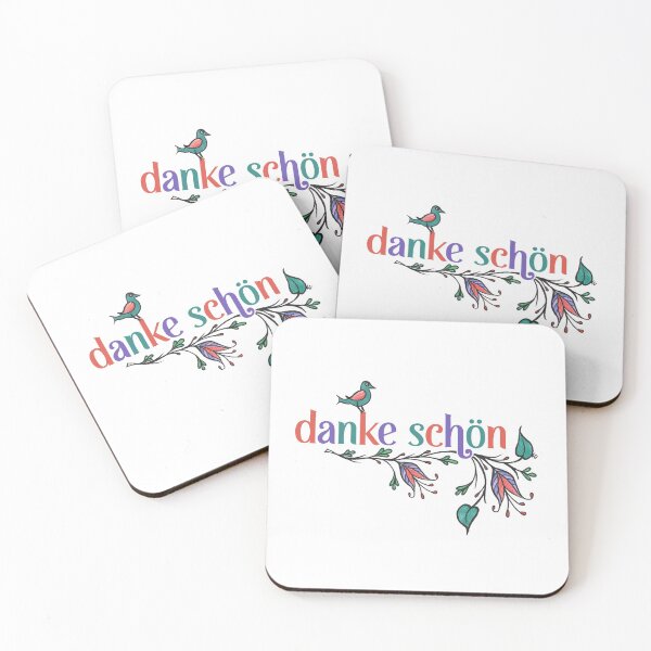 Item preview, Danke Schon - with German Folk Flowers designed and sold by The White Bat.