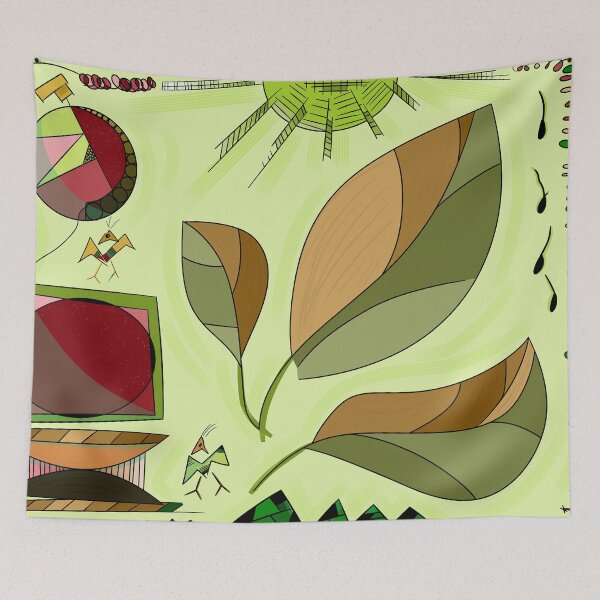 Item preview, Landscape With Birds designed and sold by VazMasDesign.