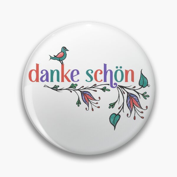 Item preview, Danke Schon - with German Folk Flowers designed and sold by The White Bat.