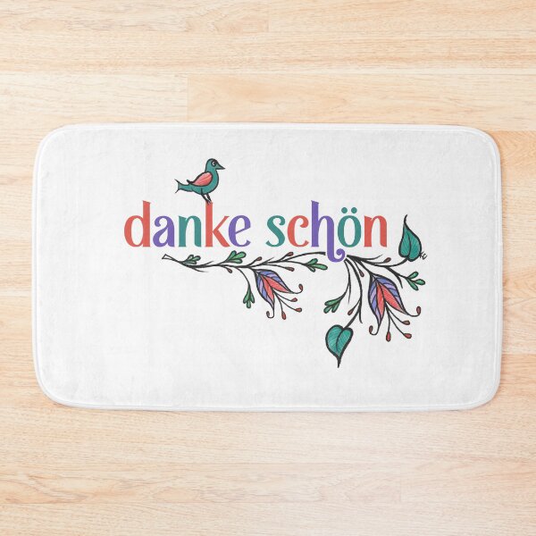 Artikelvorschau, Danke Schön - mit deutschen Volksblumen entworfen und verkauft von The White Bat.