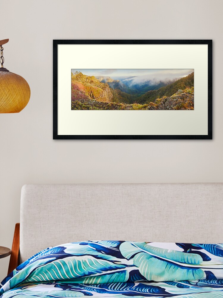 Thumbnail 2 of 7, Framed Art Print, Dimmicks Lookout, Alpine National Park, Victoria, Australia designed and sold by Chockstone.