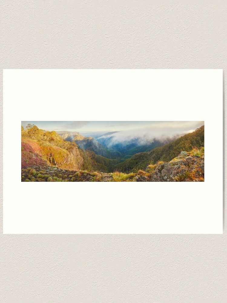 Thumbnail 1 of 3, Art Print, Dimmicks Lookout, Alpine National Park, Victoria, Australia designed and sold by Chockstone.