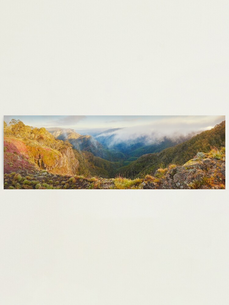 Thumbnail 1 of 3, Photographic Print, Dimmicks Lookout, Alpine National Park, Victoria, Australia designed and sold by Chockstone.