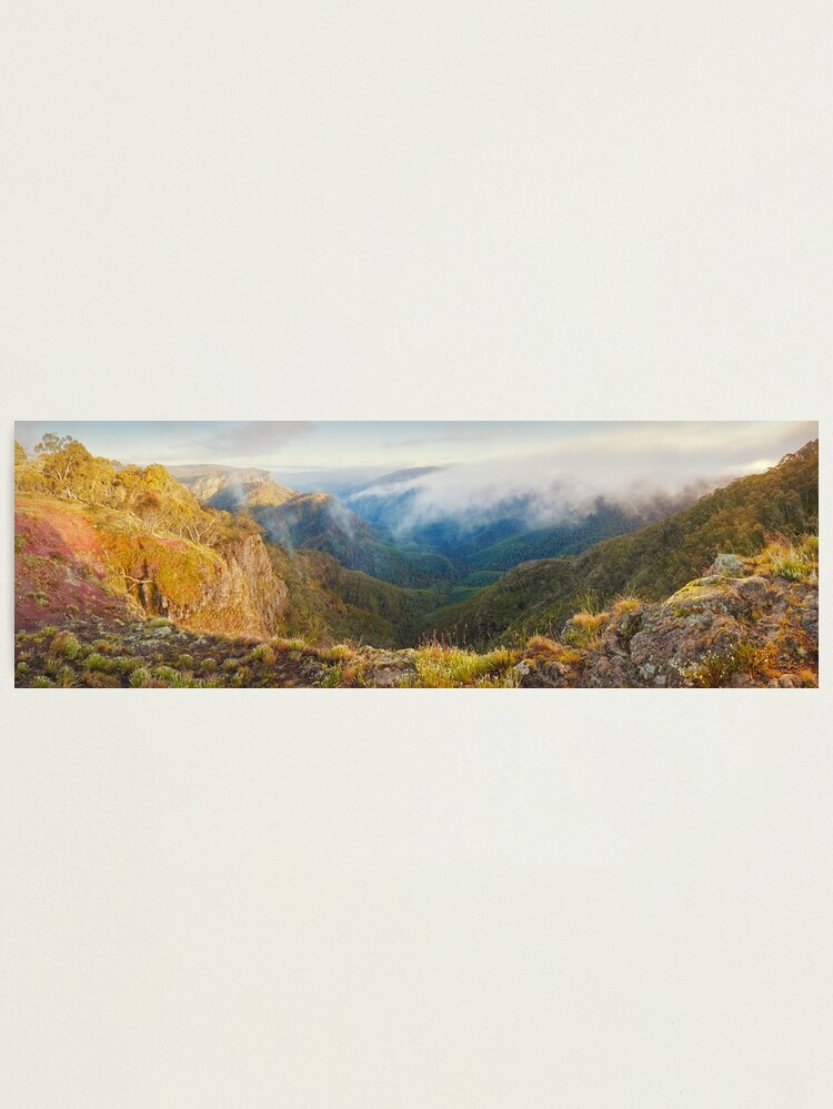 Thumbnail 1 of 3, Photographic Print, Dimmicks Lookout, Alpine National Park, Victoria, Australia designed and sold by Chockstone.