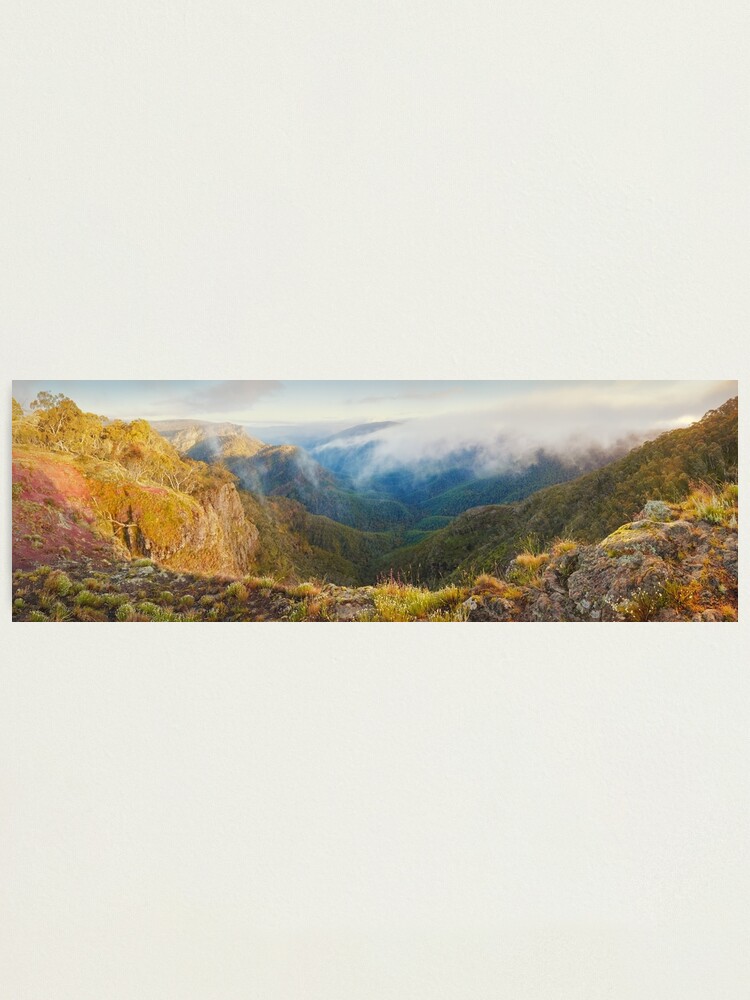 Thumbnail 1 of 3, Photographic Print, Dimmicks Lookout, Alpine National Park, Victoria, Australia designed and sold by Chockstone.