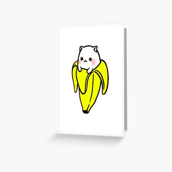 Funny cat in lawyer meme can in banana Greeting Card
