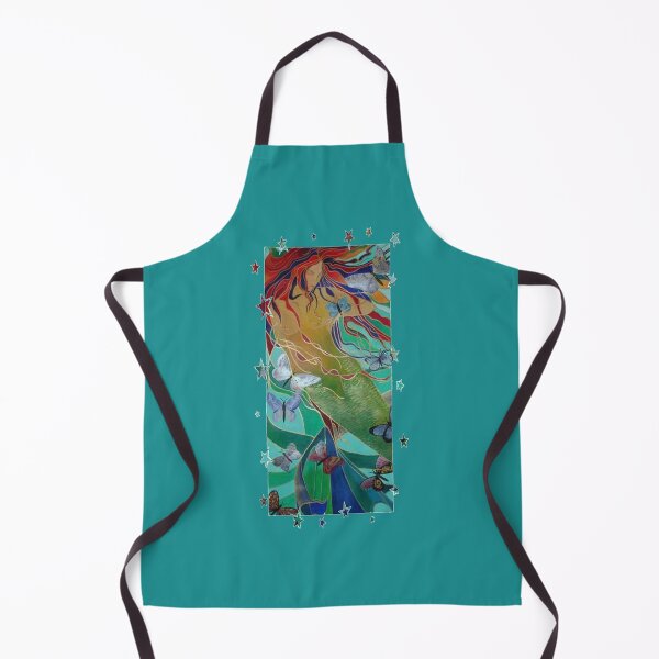 Item preview, Mermaid Swimming with Butterflies Fantasy Art designed and sold by taiche.