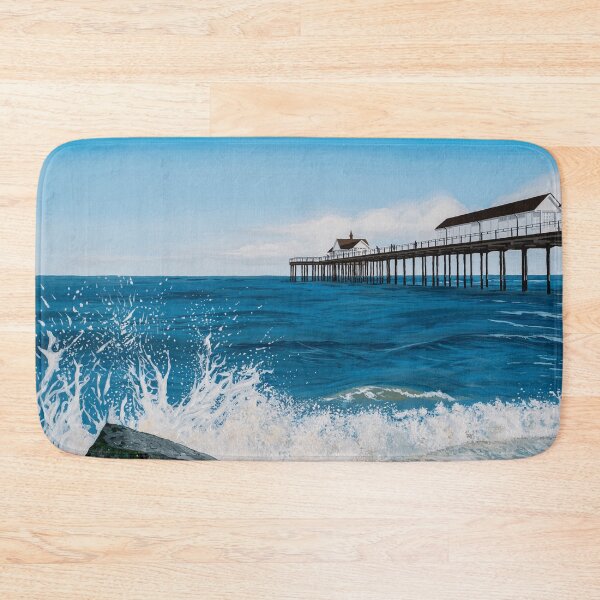 Item preview, Southwold Pier Blue Ocean Wave Painting designed and sold by Tom Crittenden.