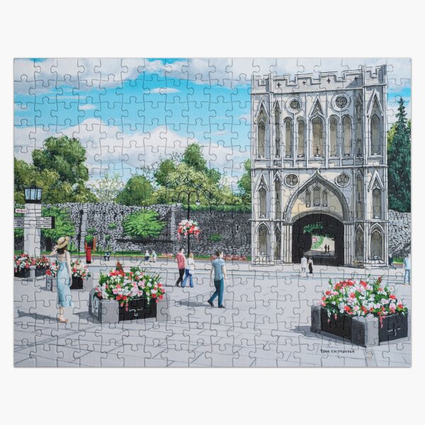 Artikel-Vorschau von Abbey Gardens Gate Bury St. Edmunds Gemälde, designt und verkauft von Tom Crittenden.