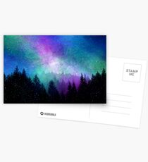 Aurora Borealis Nachthimmel Postkarten