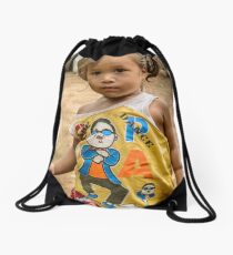 Village Girl Drawstring Bag