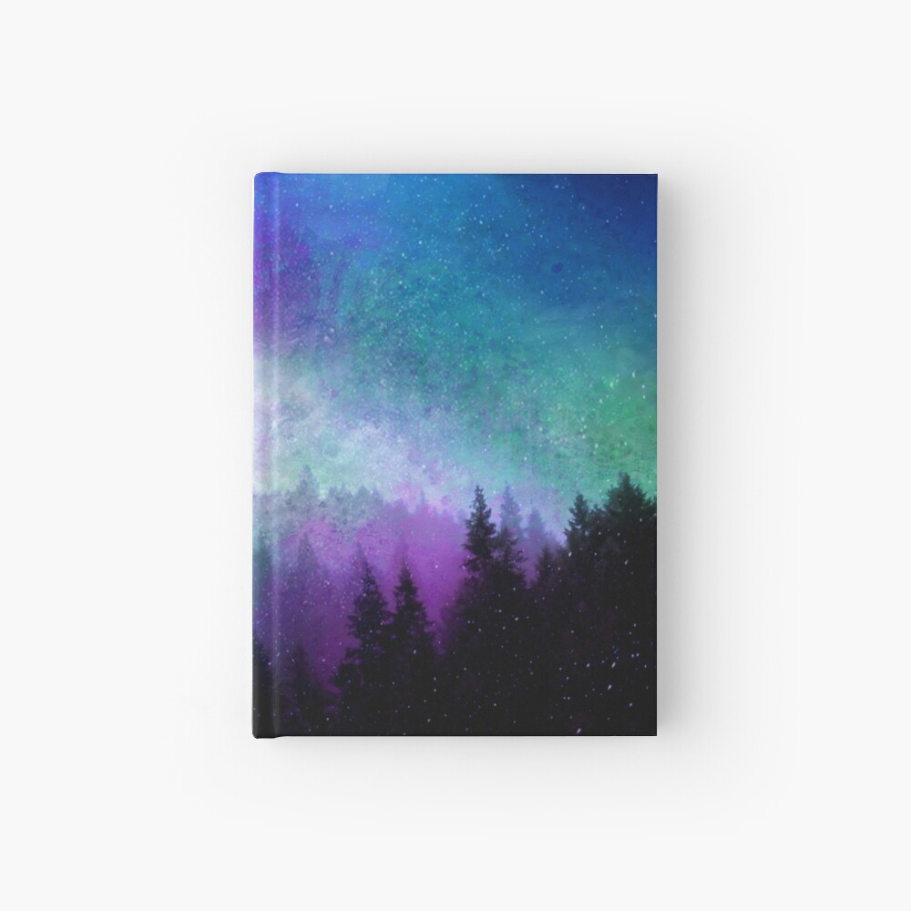 Aurora Borealis Night Sky Hardcover Journal