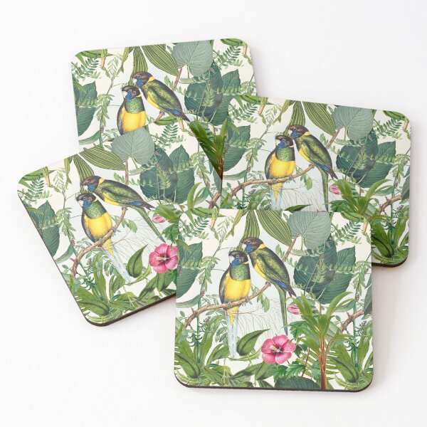 Item preview, Jungle Bids Tropical Garden Vintage Botanical Illustration designed and sold by artsandsoul.
