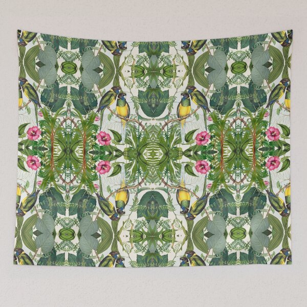 Item preview, Jungle Bids Tropical Garden Vintage Botanical Illustration designed and sold by artsandsoul.