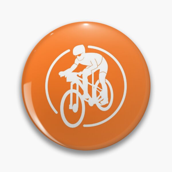 Item preview, Cross Country Mountain Biker Descending White Line Art designed and sold by RabeDesigns.