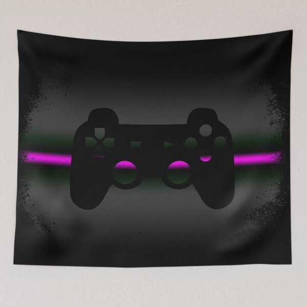 Item preview, Gaming controller grunge paint pink line - Dark theme designed and sold by Anteia.