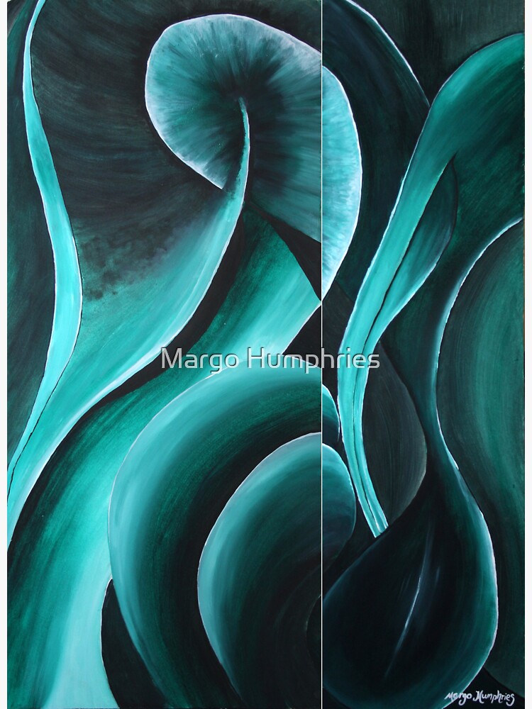 Greenswirls diptych part a & b by kasarnDesigns