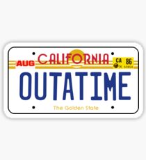 Outatime License Plate Sticker