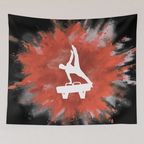 Item preview, Mens Gymnastics Explosion Orange (On black)  designed and sold by Flexiblepeople.