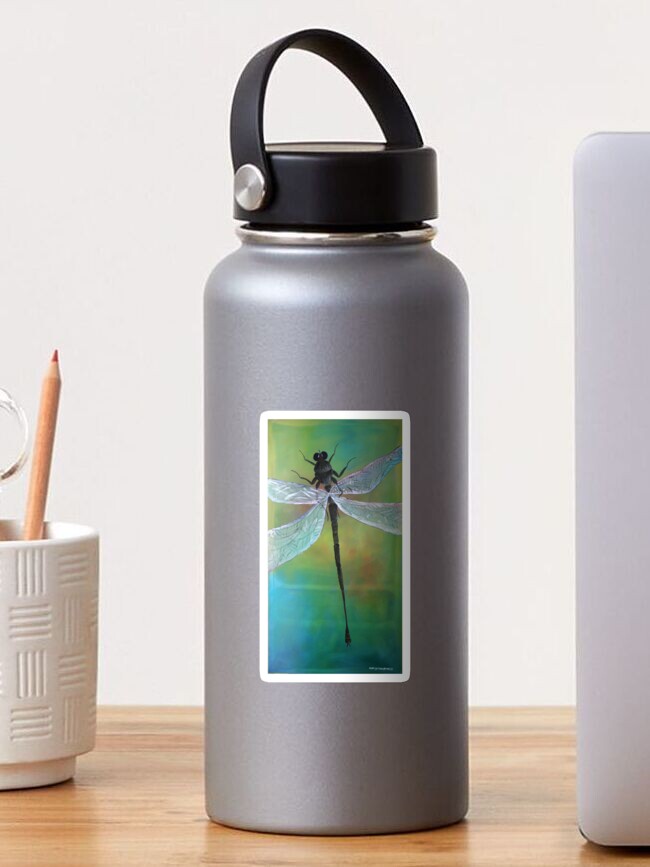 Thumbnail 1 of 3, Sticker, Dragonfly designed and sold by Margo Humphries.