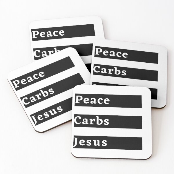 Item preview, Peace Carbs Jesus designed and sold by KeleCo.