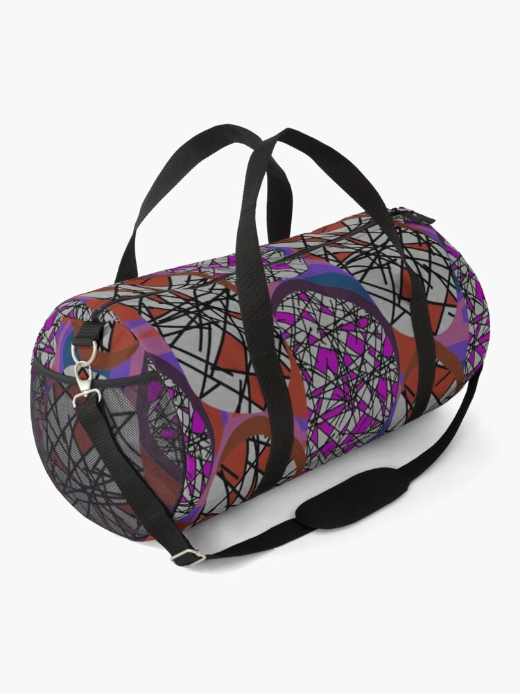 Discover Moody Abstract 80s Memphis Design Scribble Shapes Duffel Bag