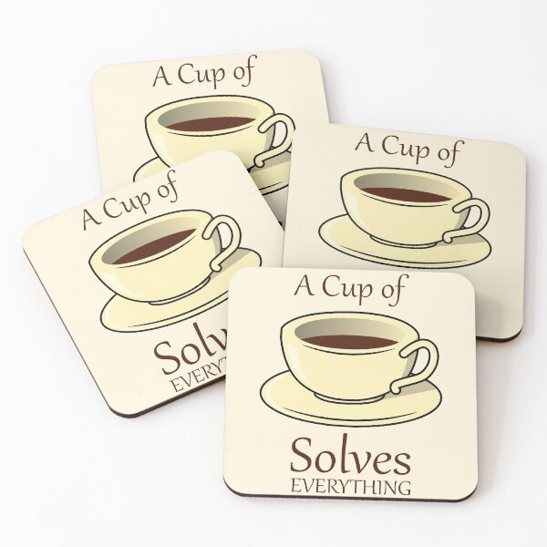 Item preview, A Cup of Coffee Solves Everything designed and sold by Qestro.