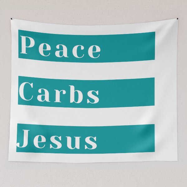 Item preview, Peace Carbs Jesus designed and sold by KeleCo.