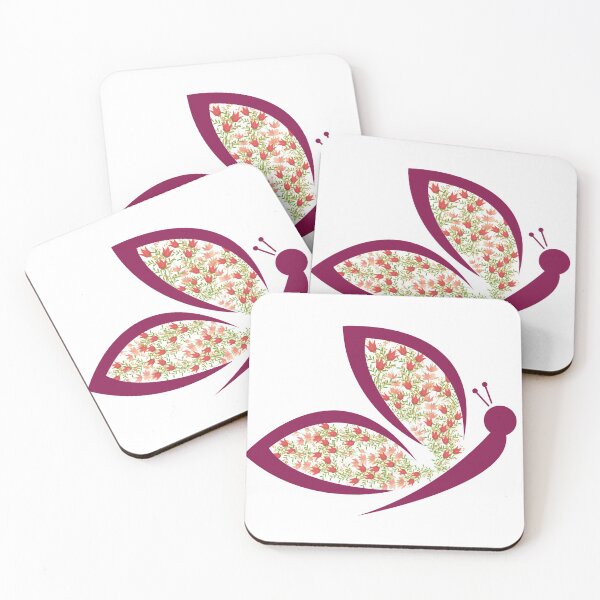 Item preview, Flowery maroon butterfly designed and sold by CA-Creatives.
