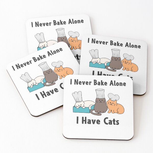 Item preview, I Never Bake Alone I Have Cats Baker Cat Gifts designed and sold by Mesyo.