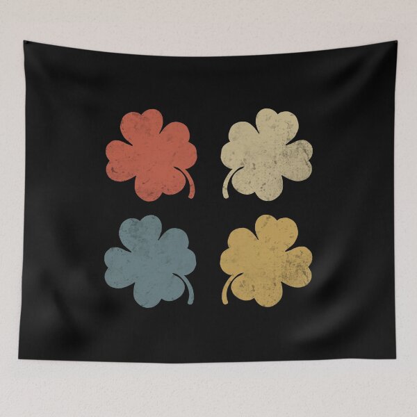 Item preview, Vintage Shamrock Four Leaf Clover Retro St. Patricks Day designed and sold by 2blackcherries.
