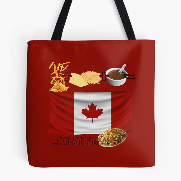 Item preview, Fries + Cheese + Gravy = Canadian! (on Red) designed and sold by PawsitiveMum.