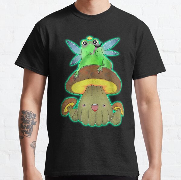 Lil kawaii Frog and Mushrooms Classic T-Shirt