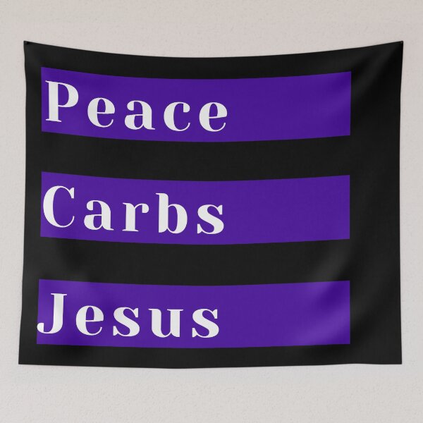 Item preview, Peace Carbs Jesus designed and sold by KeleCo.