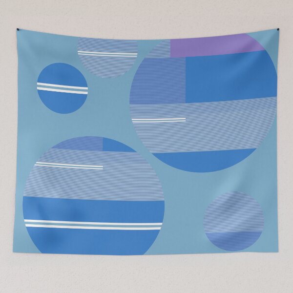 Item preview, Majestic Blue , White, Pink and Purple Color Block 07 designed and sold by vortexatelier.