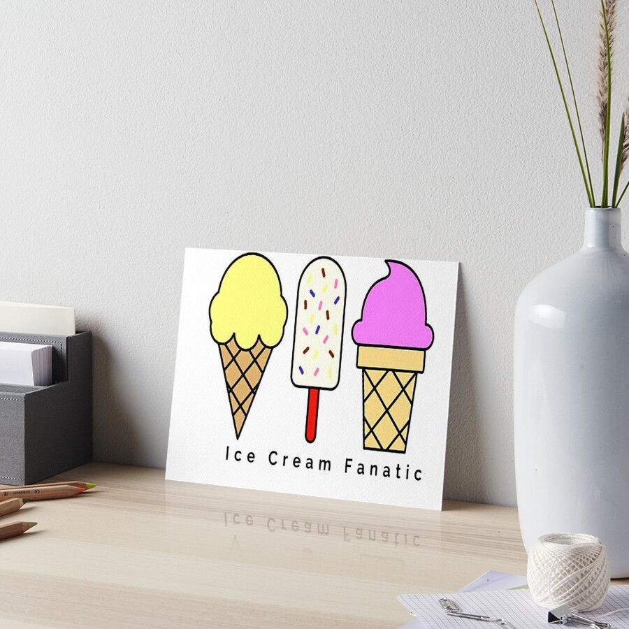 Ice Cream Fanatic Cute Ice Cream Cone Gelato Sundae I Love Ice Cream Scoop  Soft Serve Magnet for Sale by KLINESTORE