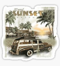 sunset beach Sticker
