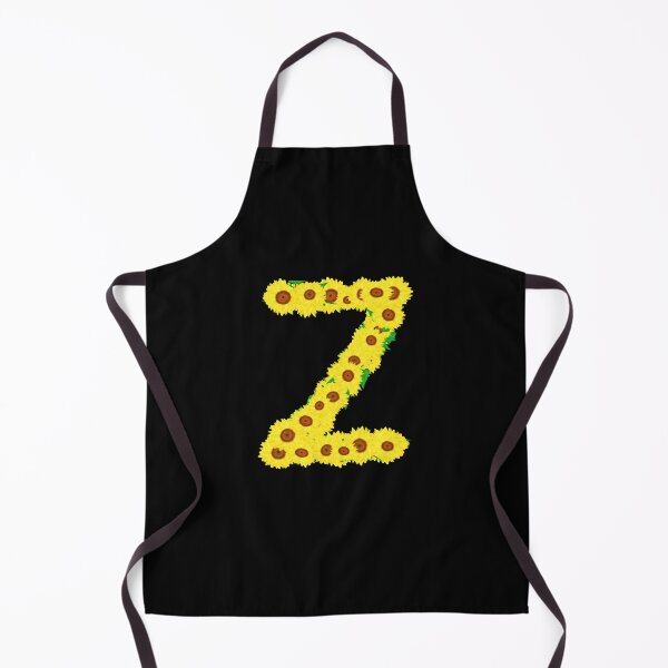 Item preview, Sunflowers Initial Letter Z (Black Background) designed and sold by ArtByLM.